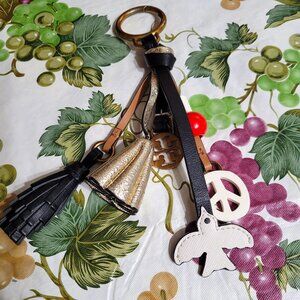 A753-Tory Burch Rare Hard to Find 6 Piece Bag Charm Fob Keyring